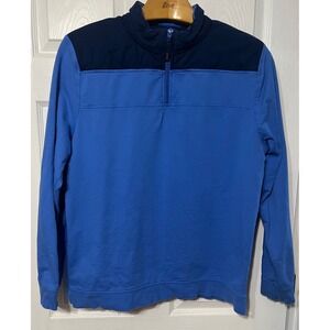 Le‎ Tigre Mens Pullover 1/4 Zip Color Block Long Sleeve Casual Top sz large